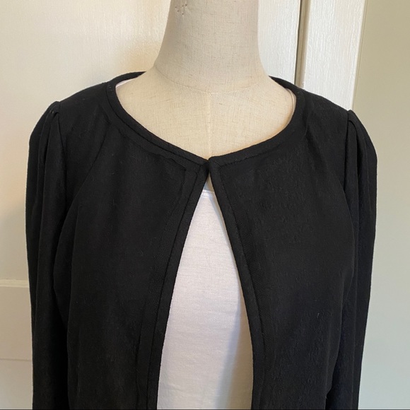 Zac Posen Cropped Wool Jacket Puff Shoulder 12 - Picture 2 of 7